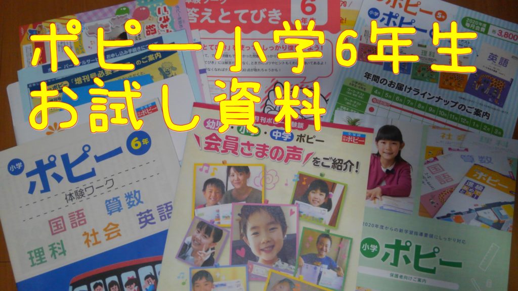 ポピー　小学六年生　無料　お試し